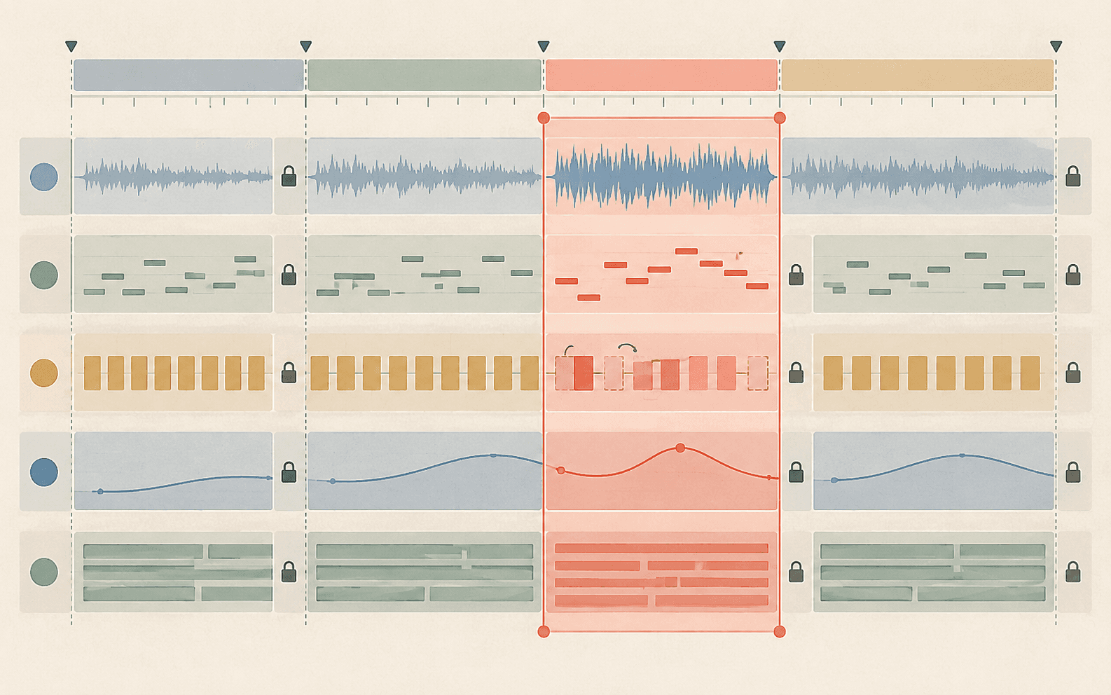 A precise edit scoped to one section while the rest of the session stays fixed